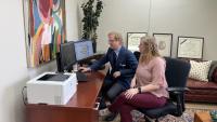 Dr. Raymond Sekula with neurosurgery patient